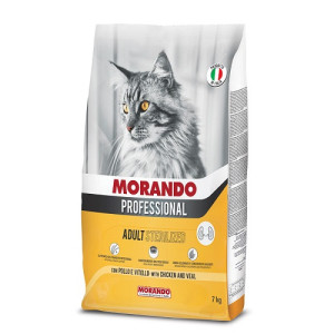 MORANDO PROFESSIONAL STERILIZED Полноценный сухой корм для стерилизованных котов с курицей и телятиной, 7 кг