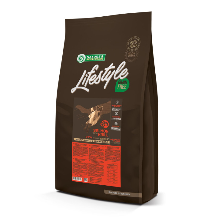 Сухой беззерновой корм с лососем для взрослых собак всех пород Lifestyle Grain Free Salmon Adult All Breeds 17кг