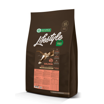 Сухой беззерновой корм для котят с лососем Lifestyle Grain Free Salmon Kitten 7кг