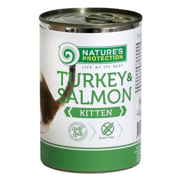 Влажный корм для котят с индейкой и лососем Nature's Protection Kitten Turkey&Salmon 400г