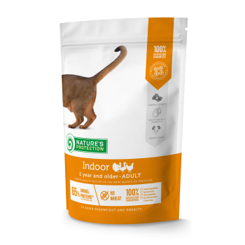 Сухий корм для дорослих котів мешкаючих у будинку Nature's Protection Indoor 400г