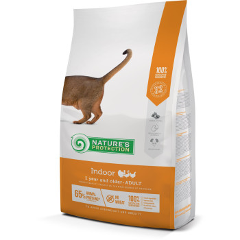 Сухой корм для взрослых кошек живущих в помещении Nature's Protection Indoor 7кг