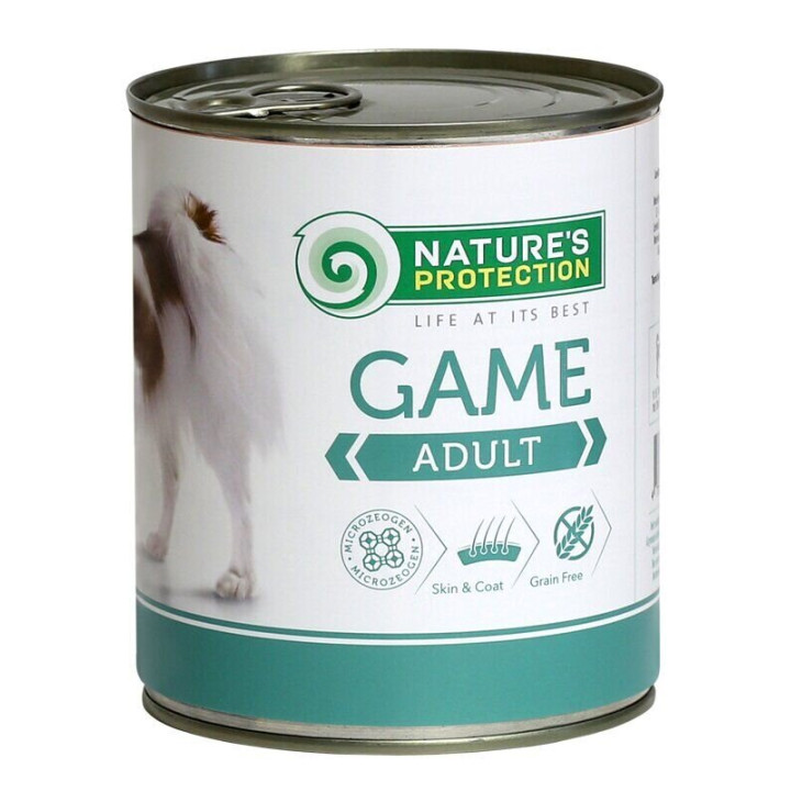 Вологий корм для дорослих собак всіх порід з дичиною Nature's Protection Adult Game 400г