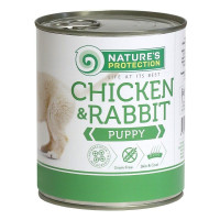 Влажный корм для щенков всех пород с курицей и кроликом Nature's Protection Puppy chicken & rabbit 400г