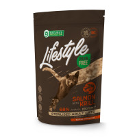 Сухий беззерновий корм для стерілізованих дорослих котів з лососем Lifestyle Grain Free Salmon with krill Sterilised Adult Cat 400г