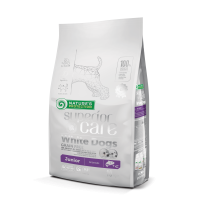 Сухой беззерновой корм для юниоров с белым окрасом шерсти для всех пород Superior Care White Dogs Grain Free Junior All Breeds 10кг