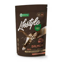 Сухой беззерновой корм для котят с лососем Lifestyle Grain Free Salmon Kitten 400г