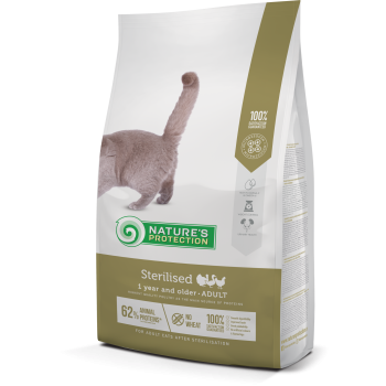 Сухой корм для стерилизованных котов и кошек Nature's Protection Sterilised 7кг