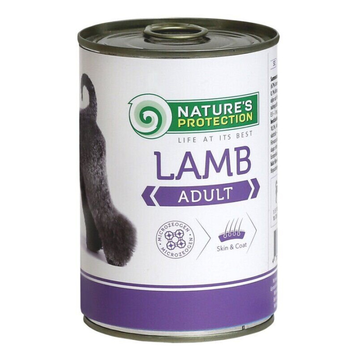 Влажный корм для взрослых собак всех пород с ягненком Nature's Protection Adult Lamb 800г