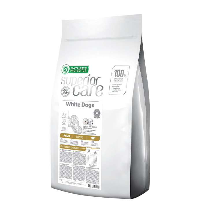 Сухой корм для взрослых собак с белой шерстью для малых пород Superior Care White Dogs Adult Small and Mini Breeds 17кг