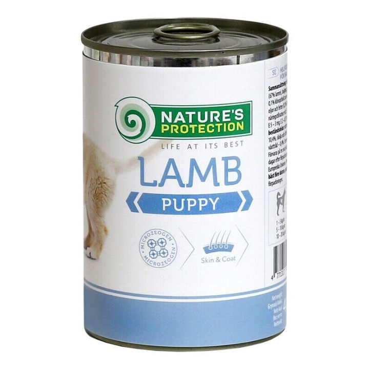 Влажный корм для щенков всех пород с ягненком Nature's Protection Puppy Lamb 800г