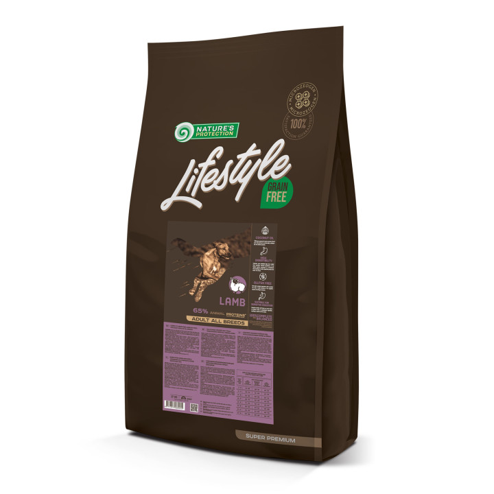 Сухой беззерновой корм с ягненком для взрослых собак всех пород Lifestyle Grain Free Lamb Adult All Breeds 17кг