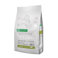 Сухий беззерновий корм для цуценят малих порід з білим забарвленням шерсті Superior Care White Dogs Grain Free Junior Small and Mini Breeds 10 кг