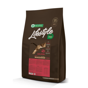 Сухой беззерновой корм для пожилых кошек c лососем Lifestyle Grain Free Salmon Senior Cat 7кг
