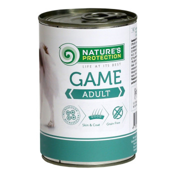 Вологий корм для дорослих собак всіх порід з дичиною Nature's Protection Adult Game 800г