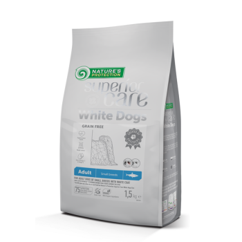 Сухой беззерновой корм с сельдью для взрослых собак малых пород Superior Care White Dogs Grain Free with Herring Adult Small Breeds 1.5кг
