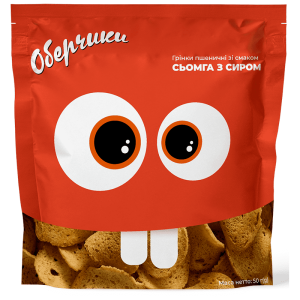 Грінки Оберчики пшеничні зі смаком Сьомга з сиром 50 г