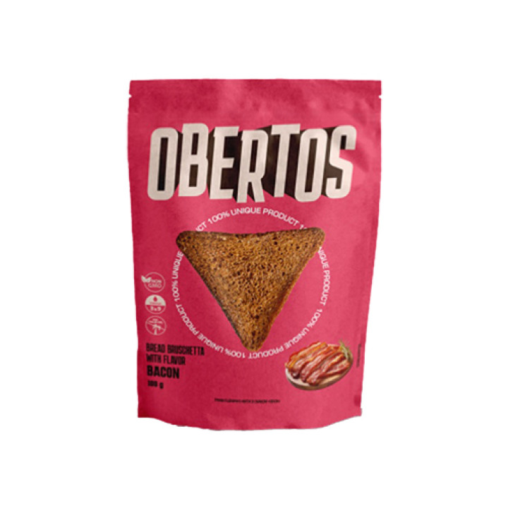 Грінки Обертоси пшенично-житні зі смаком Бекон 100 г