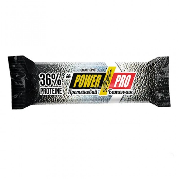 Протеиновый батончик Power Pro Protein Bar 36% белка, со вкусом брют, 60 г (4820214000148)