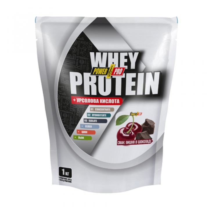 Протеїн Power Pro Whey Protein Вишня в шоколаді, 1 кг (4820214000773)