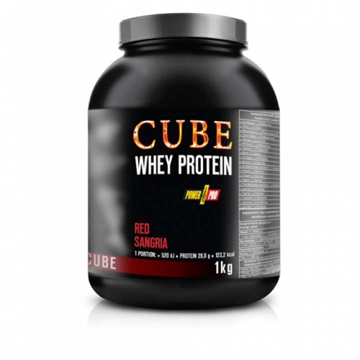 Протеїн Power Pro Whey Protein Cube Сангрія, банка 1 кг (4820214002449)