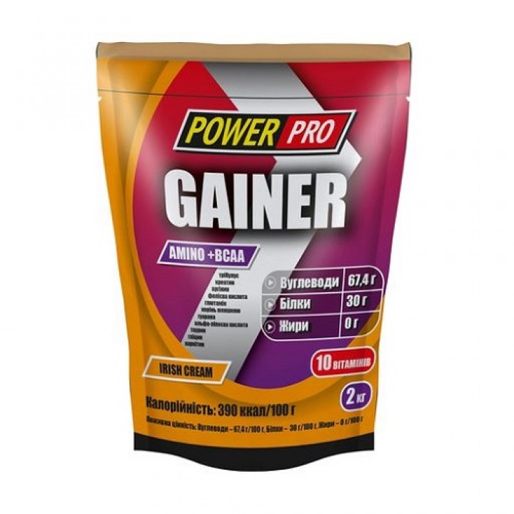 Гейнер Power Pro Gainer Ирландский крем, 2 кг (4820214002555)