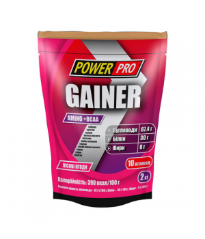 Гейнер Power Pro Gainer Лісова ягода, 2 кг (4820214002562)