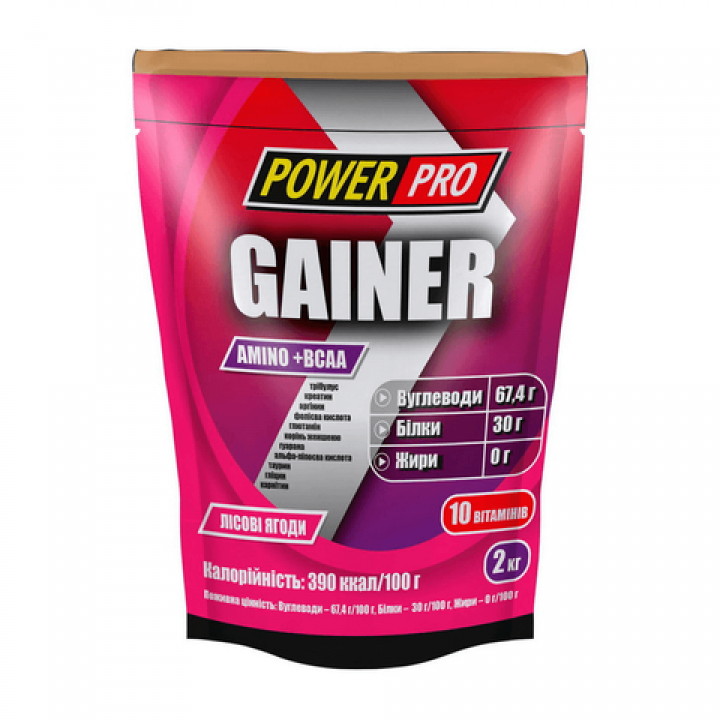 Гейнер Power Pro Gainer Лісова ягода, 2 кг (4820214002562)