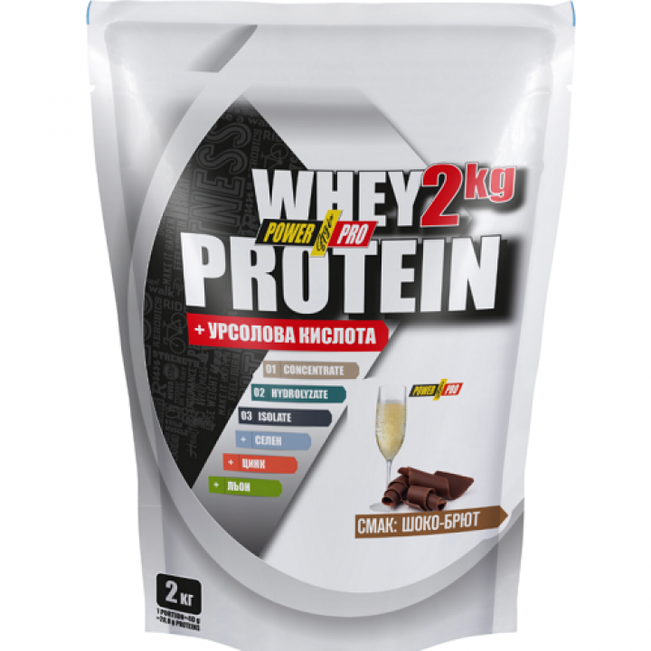 Протеїн Power Pro Whey Protein Шоко-брют, 2 кг (4820214004078)