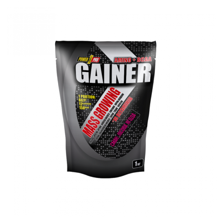 Гейнер Power Pro Gainer Лесная ягода, 1 кг (4820214004184)