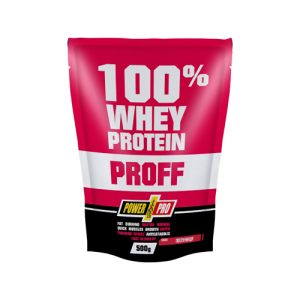 Протеин Power Pro 100 % WHEY PROTEIN PROFF, клубника, 500 г (4820214004542)