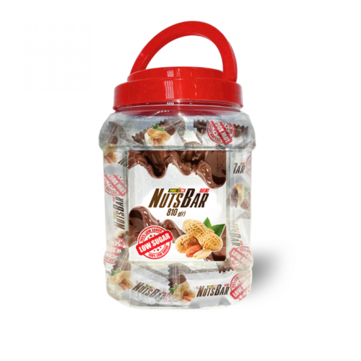 Цукерки Power Pro Nuts Bar Mini з карамеллю та горіхами, без цукру, банка 810 г (4820231511191)