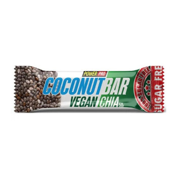 Батончик Power Pro Coconut Bar Vegan Chia без сахара, 50 г (4820231512884) Батончик Power Pro Coconut Bar Vegan Chia без сахара, 50 г (4820231512884)