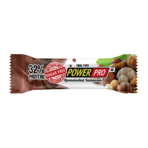 Протеїновий батончик Power Pro 32% білку, без цукру, горіх, 60 г (4820231512648)