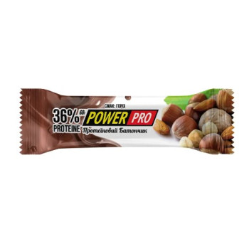 Протеїновий батончик Power Pro 36% білку, горіх, 60 г (4820231512686)