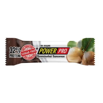 Протеїновий батончик Power Pro 32% білку, без цукру, макадамія, 60 г (4820231512716)