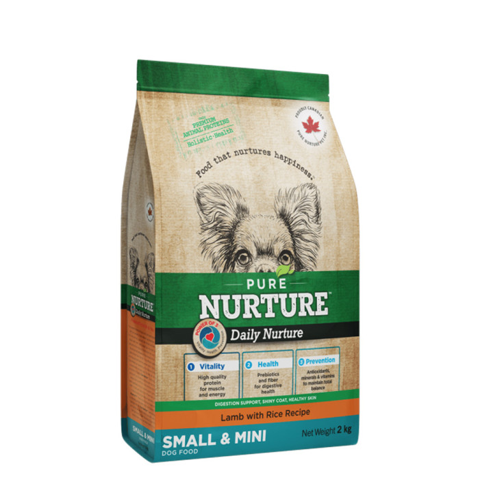 Сухой корм Pure Nurture Daily Power of 3 Lamb with Rice Small & Mini Adult для взрослых собак мелких и миниатюрных пород с ягненком и рисом, 2 кг