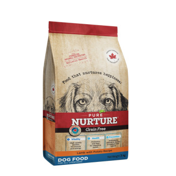 Сухой корм Pure Nurture Grain Free Power of 3 Lamb with Potato All Lifestages Dog для собак на всех этапах жизни, рецепт с ягненком и картофелем, 3 кг