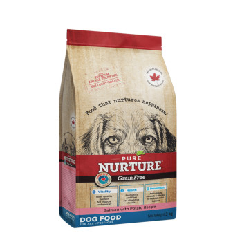 Сухой корм Pure Nurture Grain Free Power of 3 Salmon with Potato All Lifestages Dog для собак на всех этапах жизни, рецепт с лососем и картофелем, 3 кг
