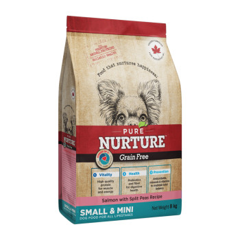 Сухий корм Pure Nurture GrainFree Power of 3 Salmon with Split Peas Small& Mini Adult для собак малих та дрібних порід на всіх стадіях життя, рецепт з лососем та колотим горохом, 8 кг