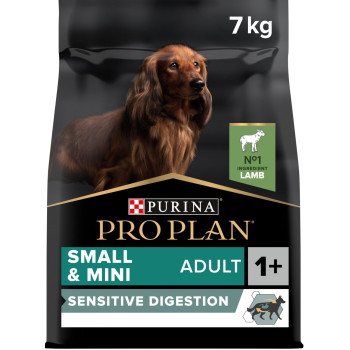 Сухой корм PRO PLAN Small&Mini Adult 1+ Sensitive Digestion для взрослых собак мелких пород с чувствительным пищеварением с ягненком 7 кг