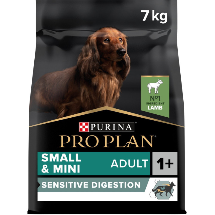 Сухой корм PRO PLAN Small&Mini Adult 1+ Sensitive Digestion для взрослых собак мелких пород с чувствительным пищеварением с ягненком 7 кг