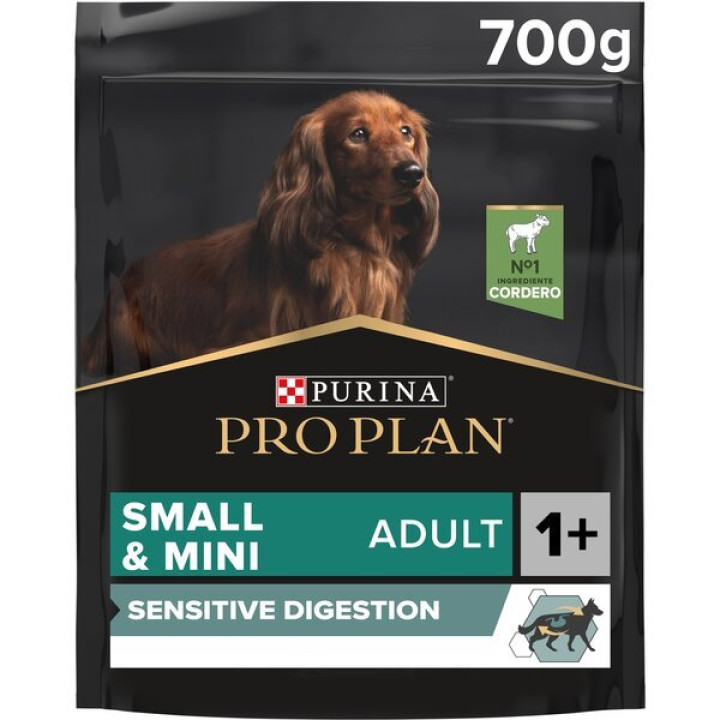 Сухой корм PRO PLAN Small&Mini Adult 1+ Sensitive Digestion для взрослых собак мелких пород с чувствительным пищеварением с ягненком 700 г
