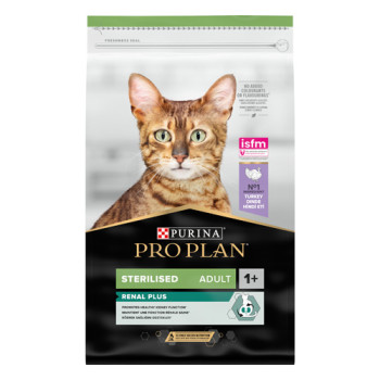 Сухой корм PRO PLAN Sterilised Adult 1+ Renal Plus для взрослых кошек после стерилизации с индейкой 10 кг