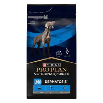 Сухой диетический корм PRO PLAN VETERINARY DIETS DRM Dermatosis для щенков и взрослых собак для поддержания функции кожи при дерматозах и чрезмерном выпадении шерсти 3 кг