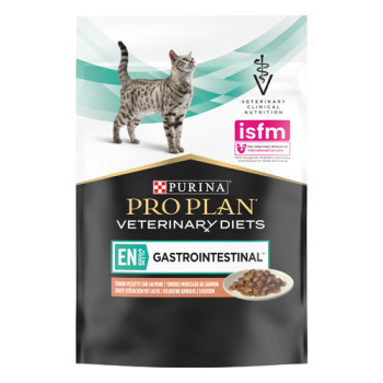 Влажный диетический корм PRO PLAN VETERINARY DIETS EN Gastrointestinal для котят и взрослых кошек для уменьшения расстройств кишечной абсорбции и кормления в период восстановления, выздоровления с лососем 85 г