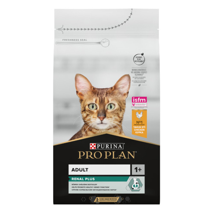 Сухий корм PRO PLAN Adult 1+ Renal Plus для дорослих котів з куркою 1.5 кг