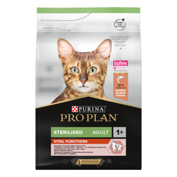 Сухой корм PRO PLAN Sterilised Adult 1+ Vital Functions для взрослых котов после стерилизации с лососем 3 кг