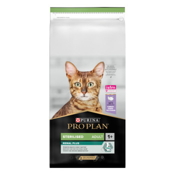 Сухой корм PRO PLAN Sterilised Adult 1+ Renal Plus для взрослых кошек после стерилизации с индейкой 14 кг