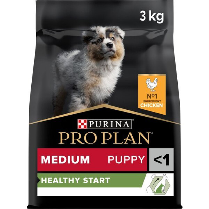 Сухой корм PRO PLAN Puppy Medium Healty Start для щенков средних пород с курицей 3 кг